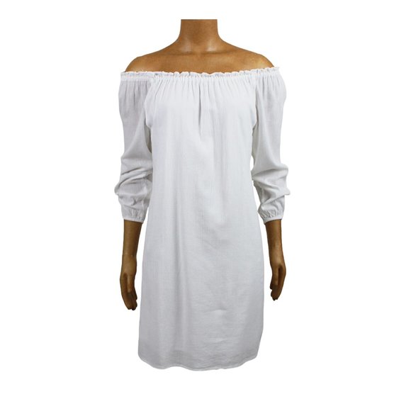 Michael Kors Dresses & Skirts - Michael Kors White On/Off-Shoulder Cotton Summer Dress